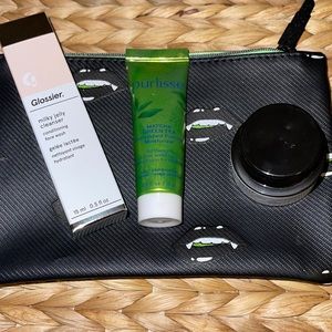 Makeup bag and products